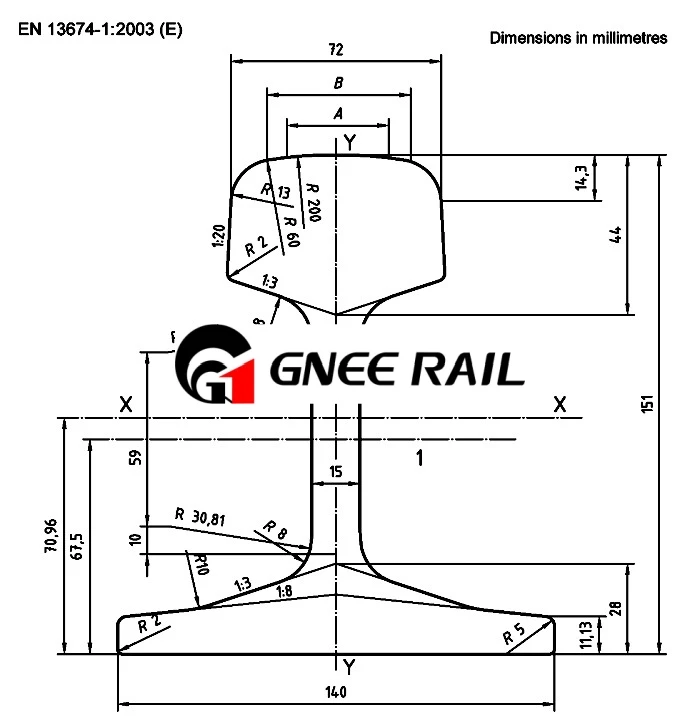 EN 50E4 Rail Profile EN 50E4 Rail Profile